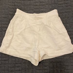 Abercrombie white linen shorts